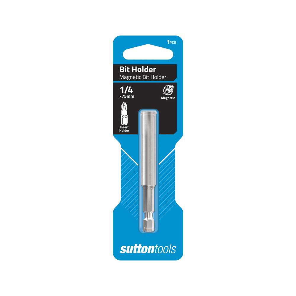 Sutton S128 Screwdriver Magnetic Bit Holder 1/4"x75mm