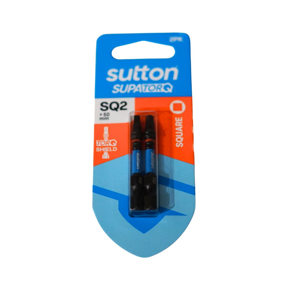 Sutton Screwdriver Bit S204 Supatorq Square/Robertson 2 Pack Various Lengths and Sizes