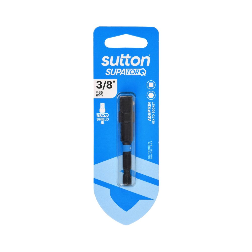 Suttons SupaTorq - Hex to Socket Bit Adaptors - Various Sizes 65mm Length