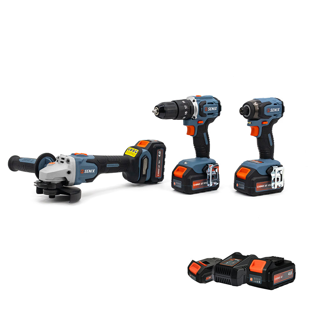 SENIX X2 18V 3 Piece Combo Kit S1