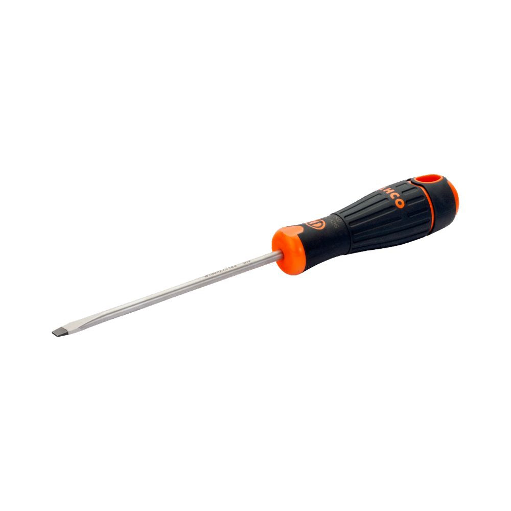 BAHCO Slotted Screwdriver with Rubber Grip – Various Tip Sizes & Blade Lengths
