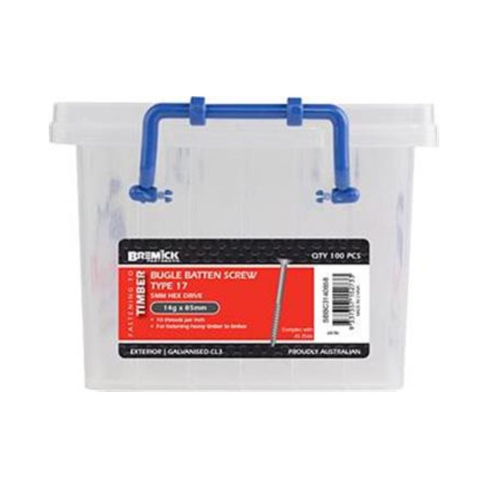 Bremick Screws Batten Galvanised 14g - (Various Sizes)