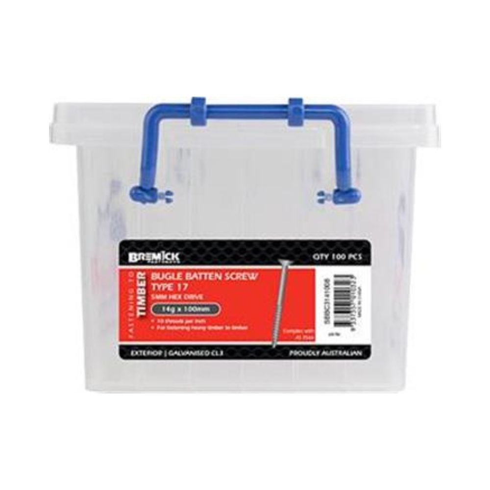 Bremick Screws Batten Galvanised 14g - (Various Sizes)