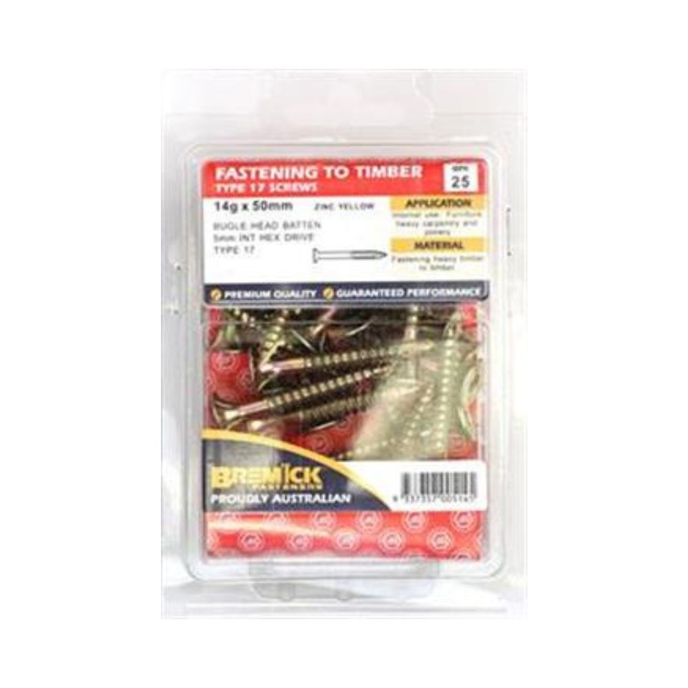 Bremick Screw Batten Zinc Plated 14g - 50mm, 75mm &amp; 100mm