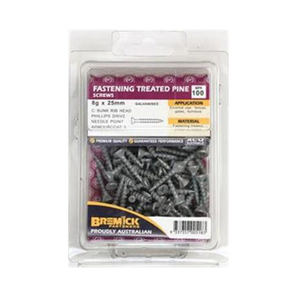 Bremick Screws for Treated Pine Galvanised - (Various Sizes)