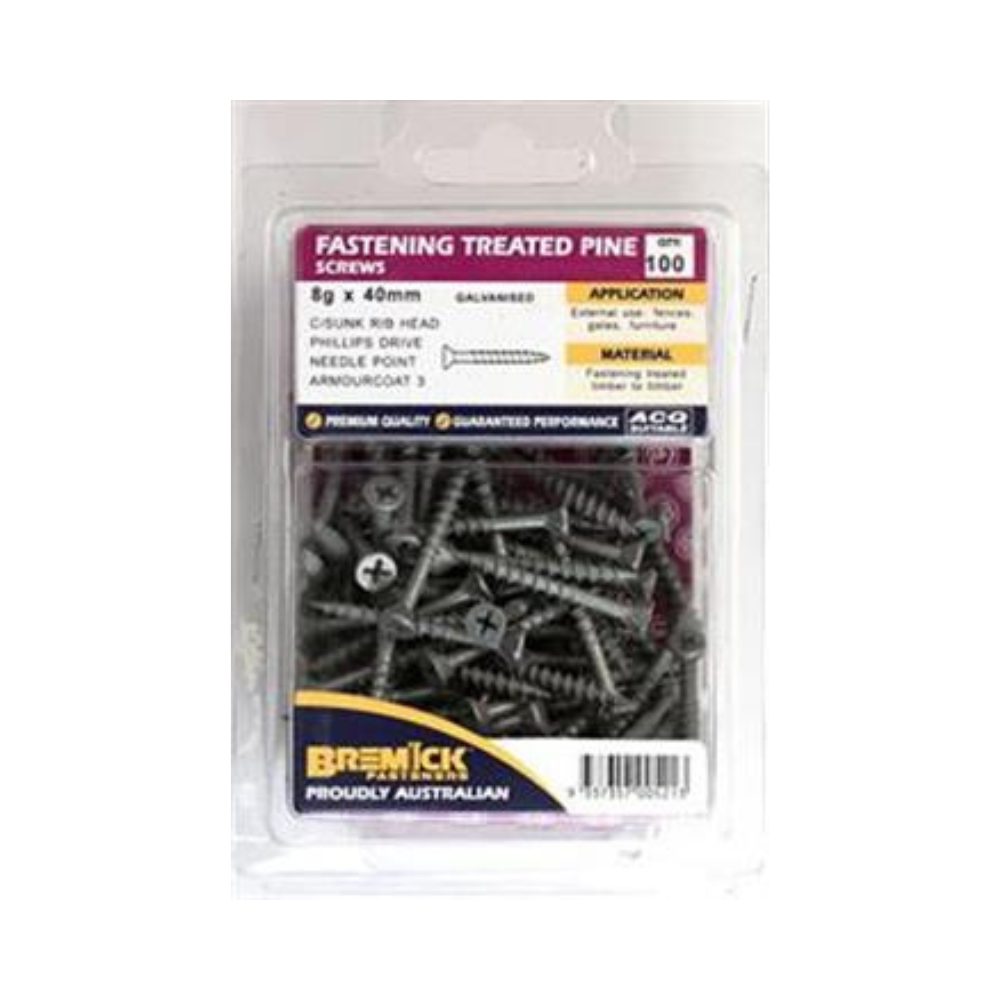 Bremick Screws for Treated Pine Galvanised - (Various Sizes)