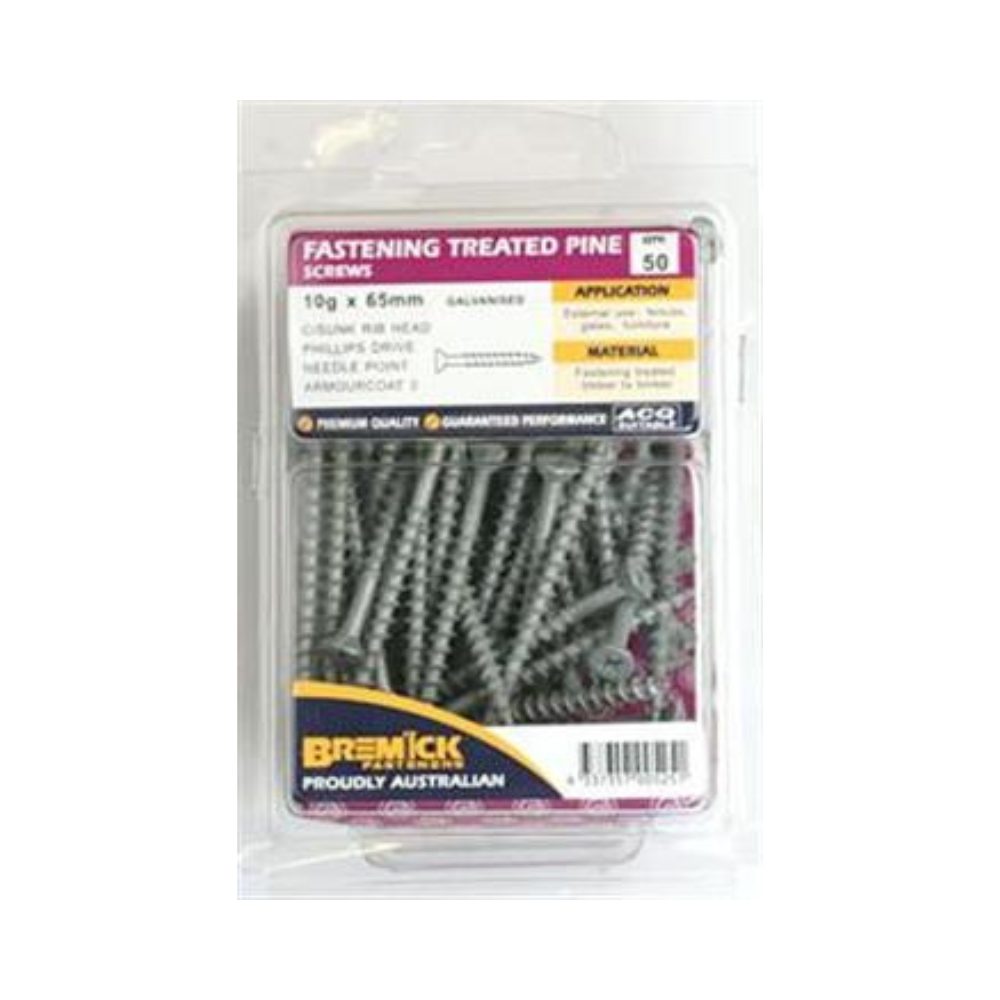 Bremick Screws for Treated Pine Galvanised - (Various Sizes)