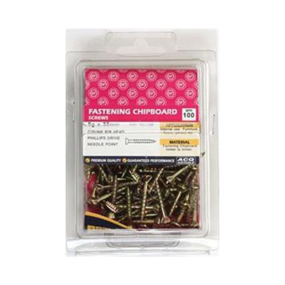 Bremick Screw Chip Board Zinc Plated - (Various Sizes)