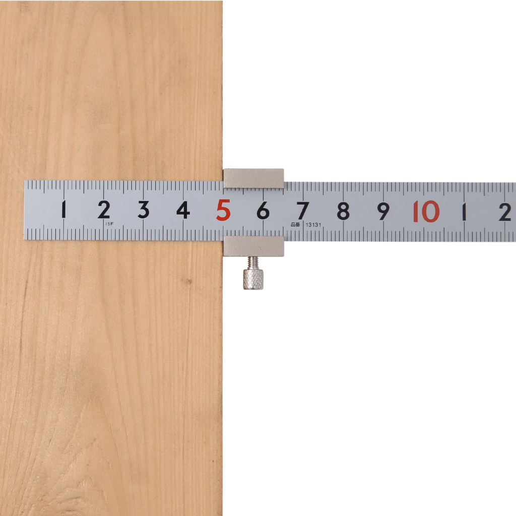 Shinwa Rule Stop Plated Brass 15cm Ruler