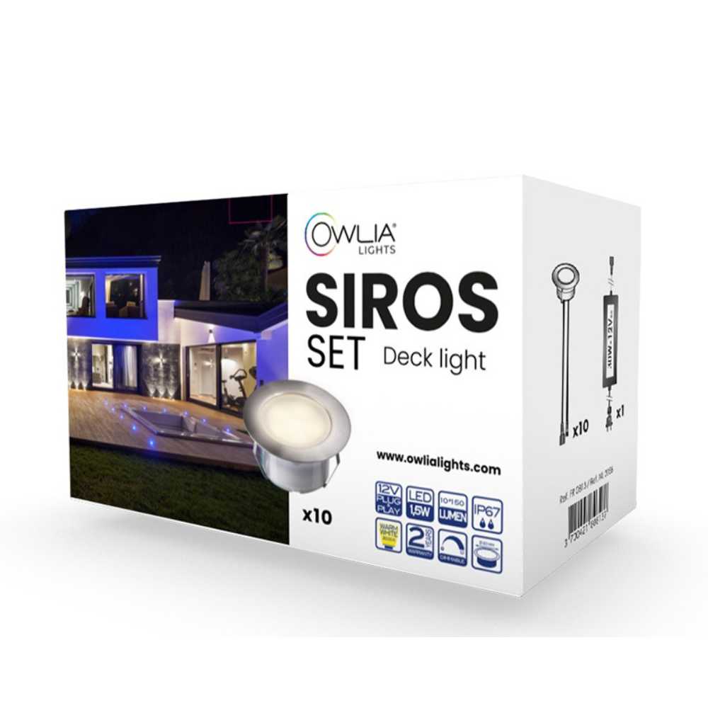 Siros LED Deck Light Kit 10x60mm Warm White 304S inc driver Barwon Timber