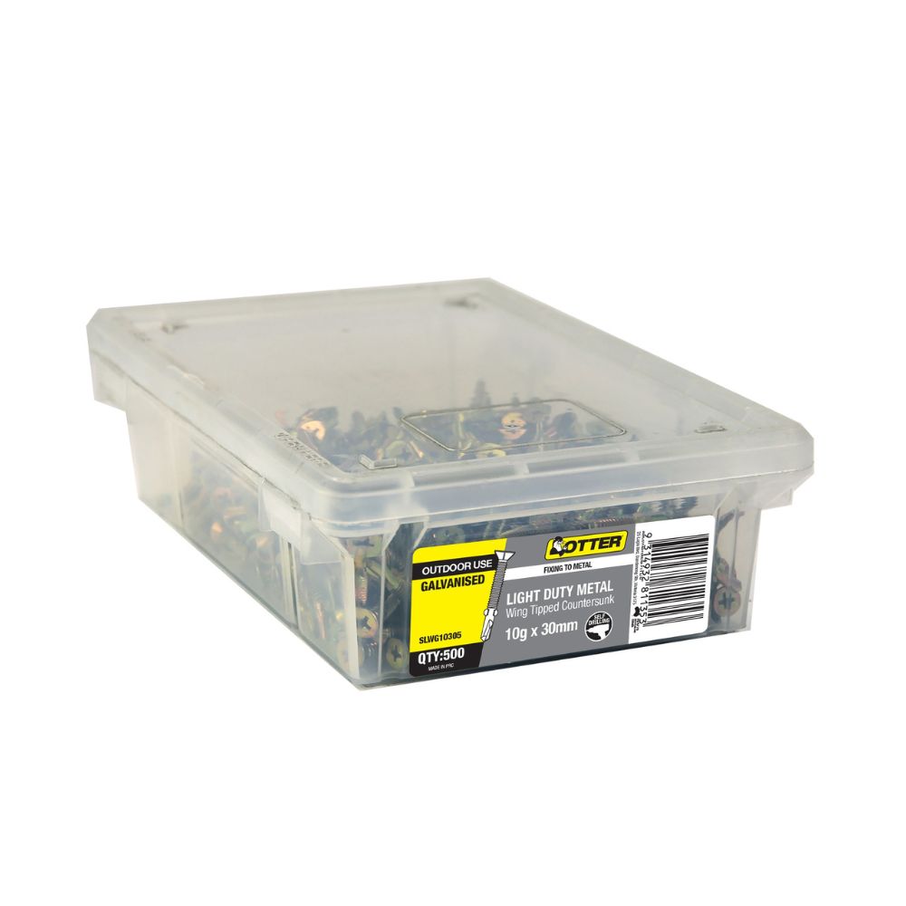 Otter Countersunk Head Wing Tip, Zinc Gold - 10g Pack of 50 and 500