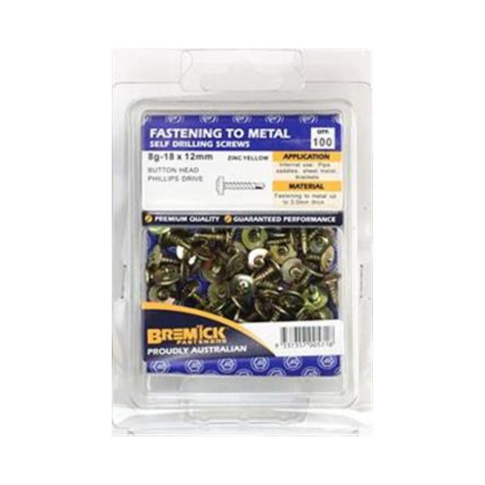 Bremick Screw Butt Metal Zinc Plated 8g - 12, 16, 20, 25, and 32mm - 100 Pack