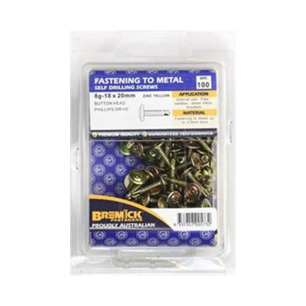 Bremick Screw Butt Metal Zinc Plated 8g - 12, 16, 20, 25, and 32mm - 100 Pack