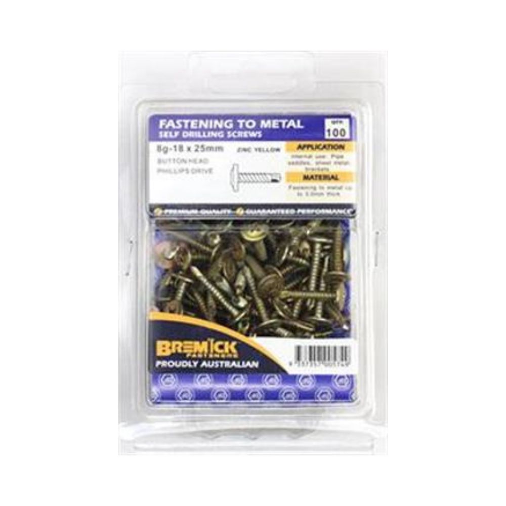 Bremick Screw Butt Metal Zinc Plated 8g - 12, 16, 20, 25, and 32mm - 100 Pack