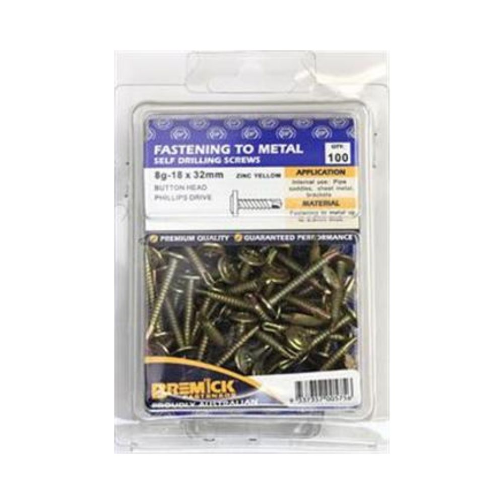 Bremick Screw Butt Metal Zinc Plated 8g - 12, 16, 20, 25, and 32mm - 100 Pack