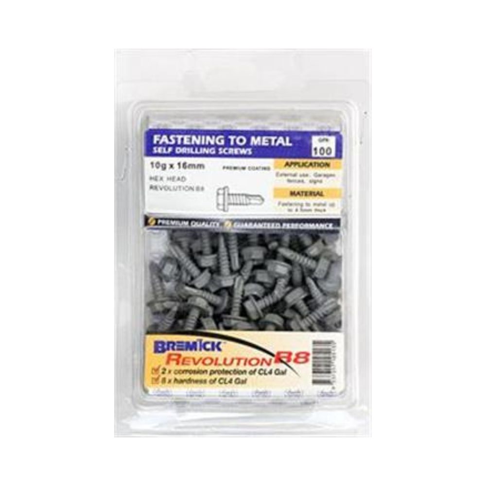 Bremick Screw Hex Metal B8 (Various Sizes)