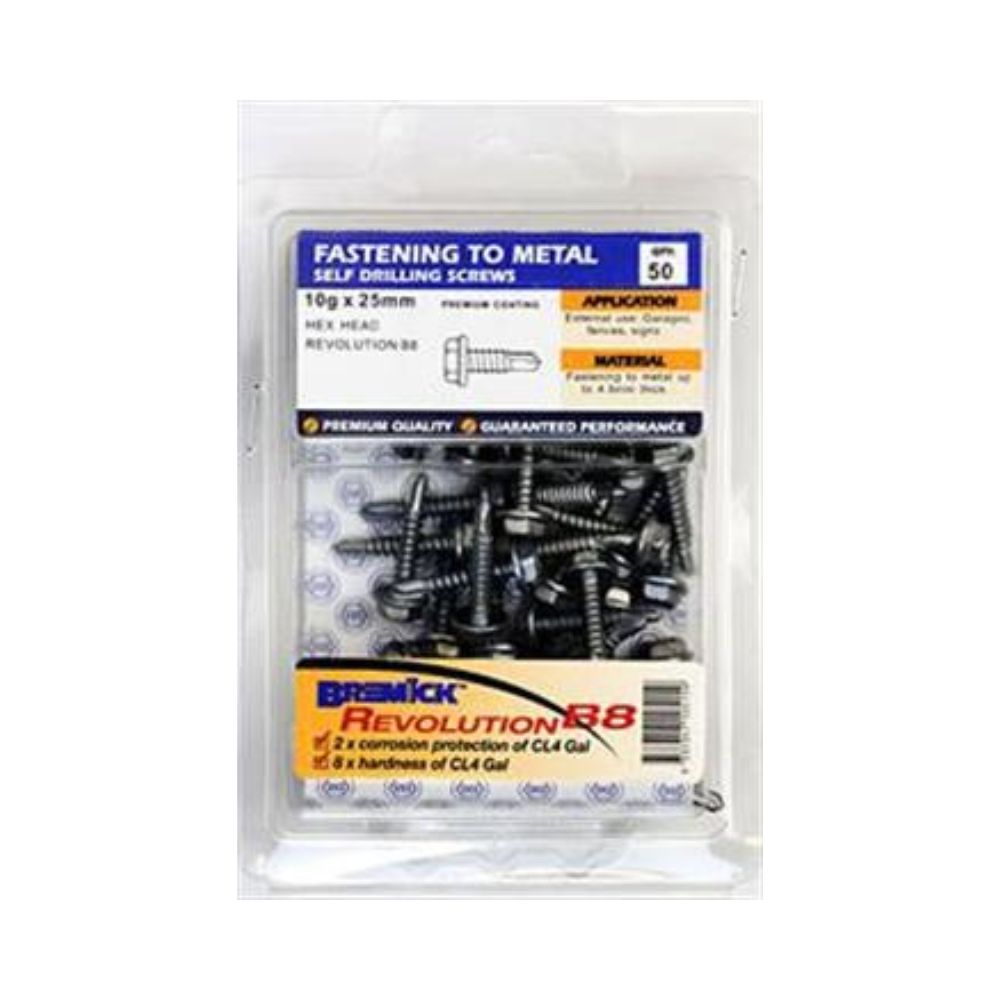 Bremick Screw Hex Metal B8 (Various Sizes)