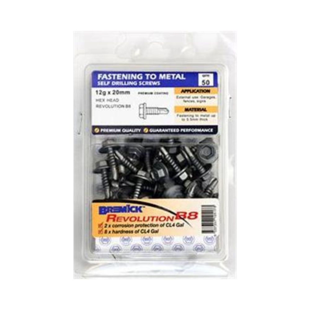 Bremick Screw Hex Metal B8 (Various Sizes)