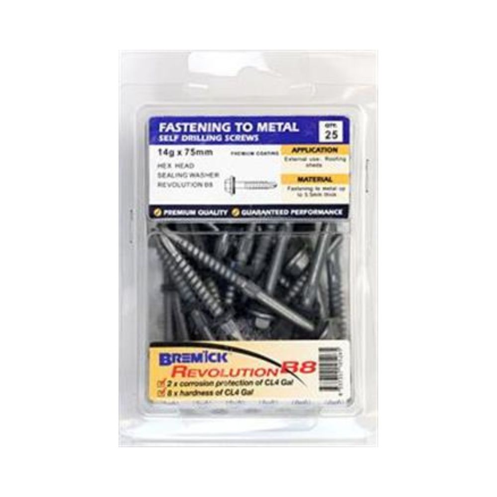 Bremick Screw Hex Metal B8+Seal - (Various Sizes)