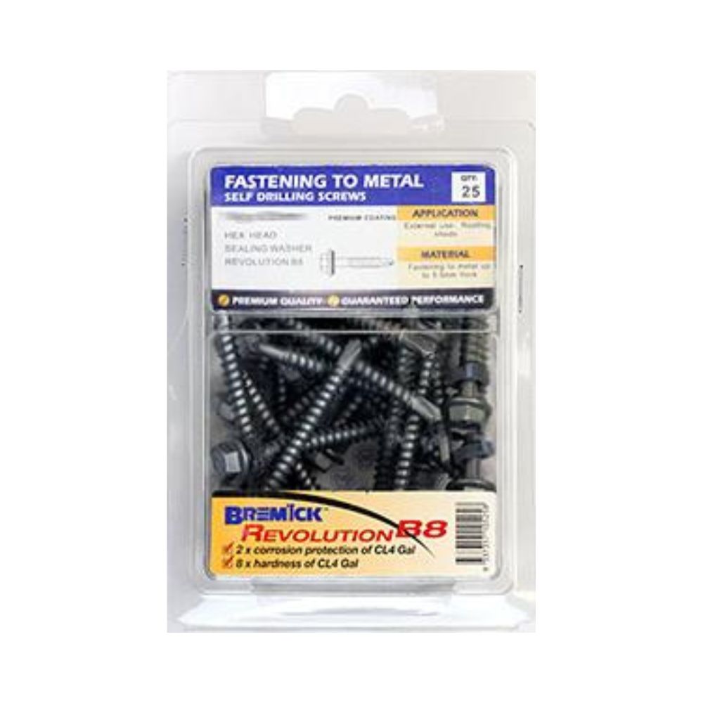 Bremick Screw Hex Fine Metal Class 4 12gx30 50Pack