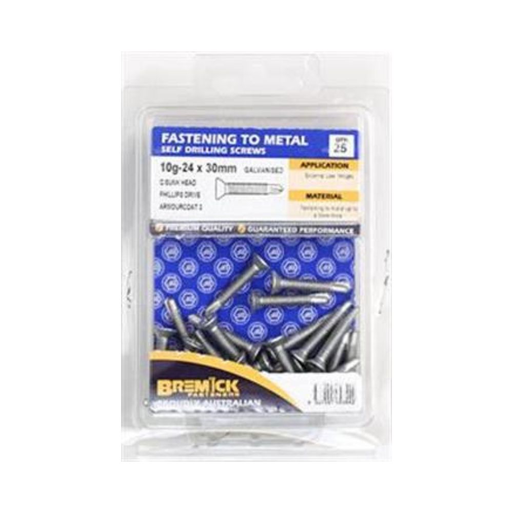 Bremick Screw Countersunk Metal C3 8g and 10g (Various Sizes)