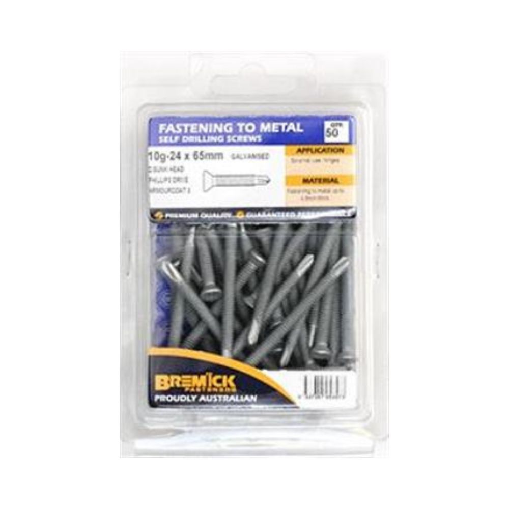 Bremick Screw Countersunk Metal C3 8g and 10g (Various Sizes)