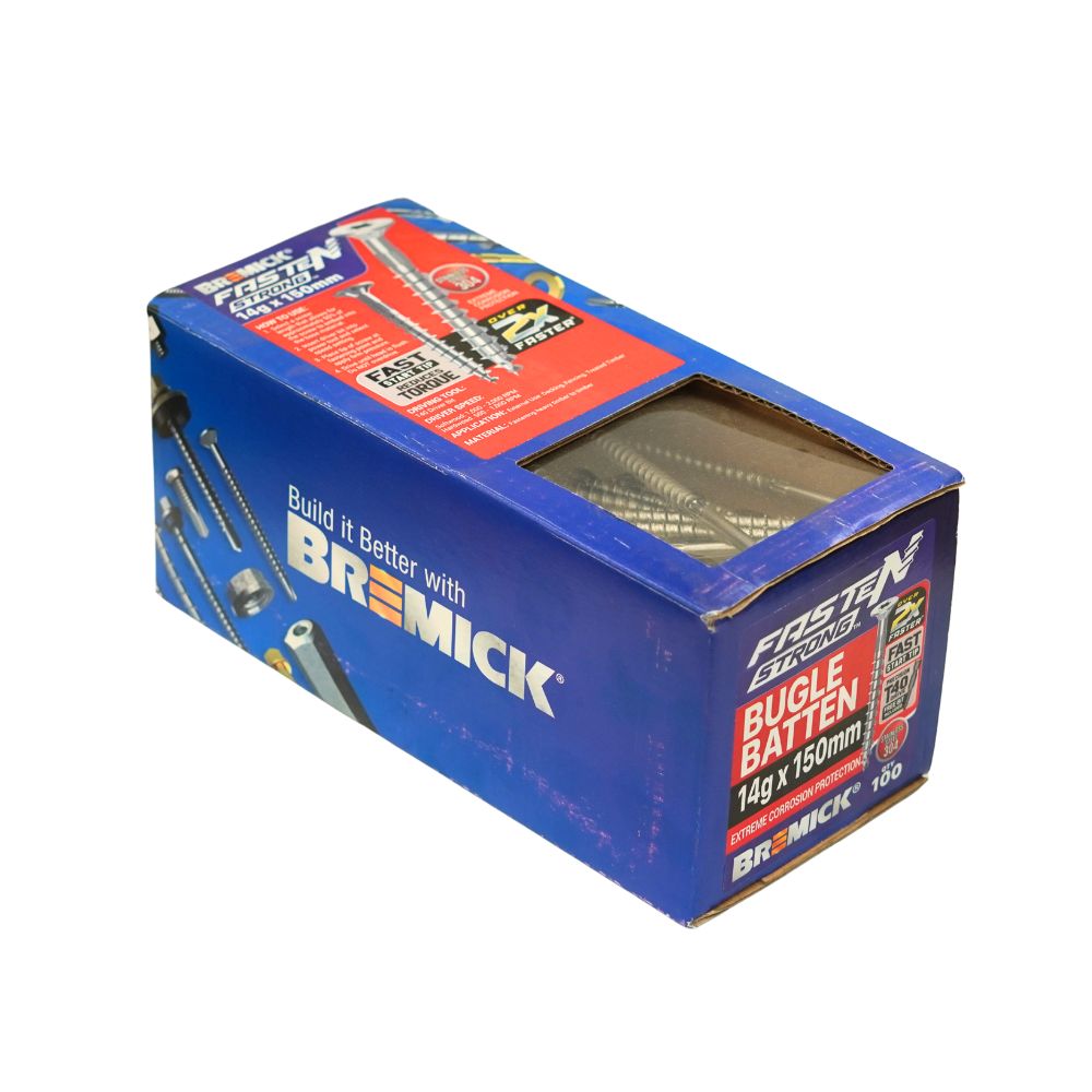 Bremick Bugle Batten Fasten Strong 14g Stainless Steel T40 Drive Screws