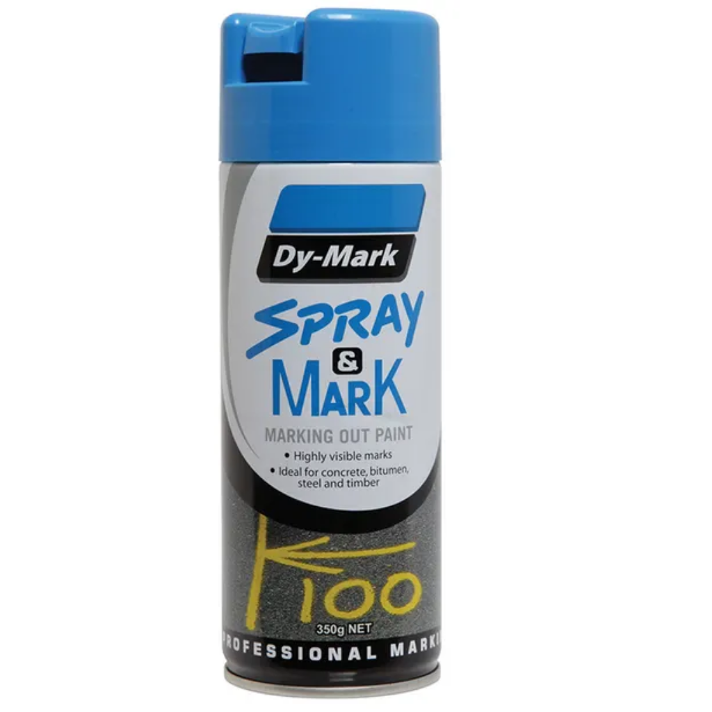 Dymark  Fluro Blue Aerosol Marking Spray Paint - 350g