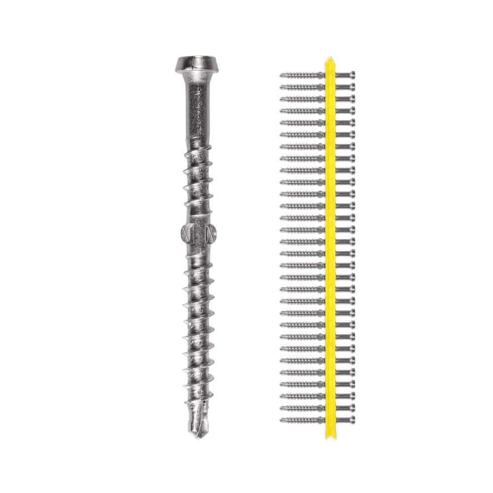 Simpson Strong‑Tie® DHW SS Decking Screw 10g x 60mm, Compact head, 10 TPI, Winged, Hardwood drill point, 305 SS. #2 Sq. drive