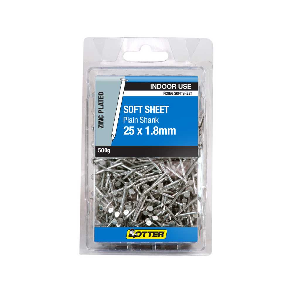 Otter Soft Sheet Nails - Zinc Plated