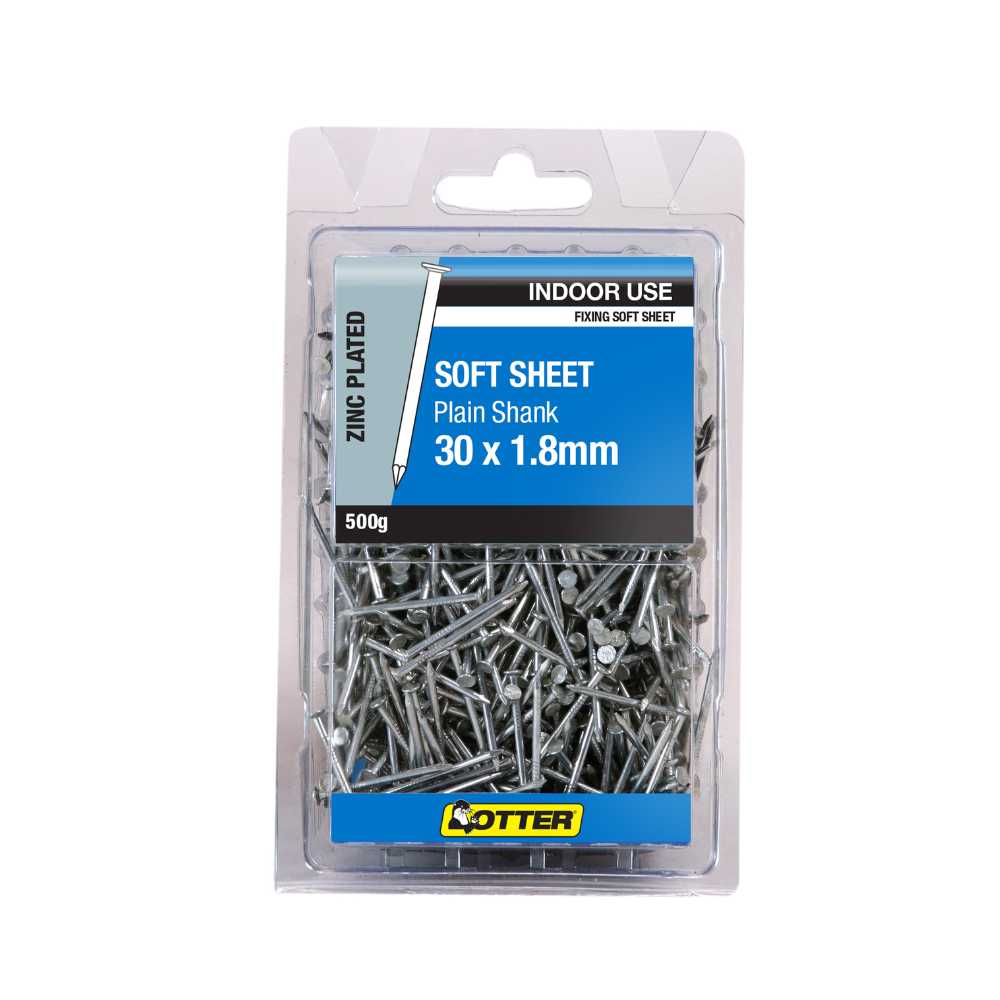 Otter Soft Sheet Nails - Zinc Plated