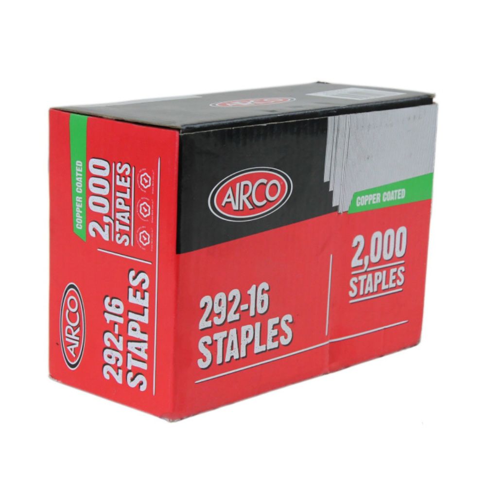 Airco Packaging Staples - Galvanised & Copper Coated