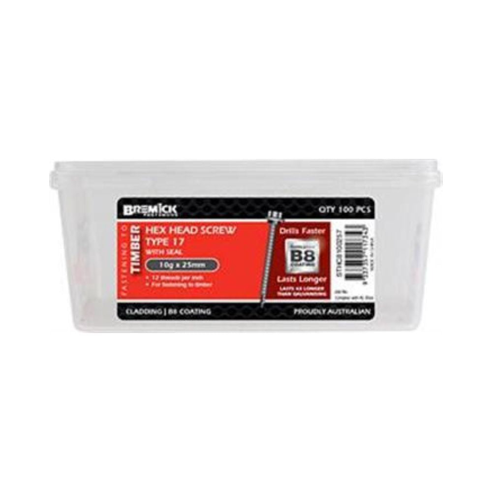 Bremick Screw Hex T17 B8 SL - (Various Sizes)