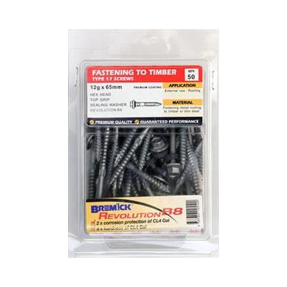Bremick Screw Hex T17 B8 - 10g to 14g (Various Sizes)