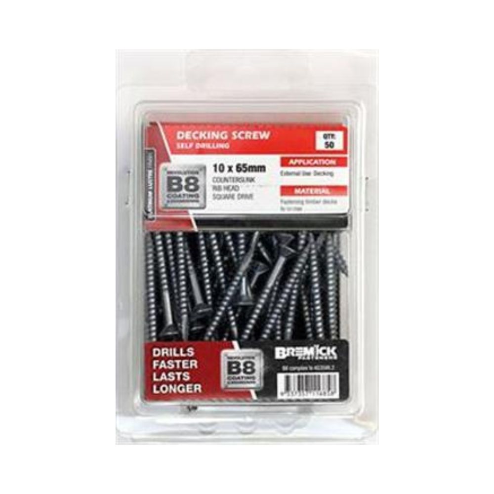 Bremick Screw Timber T17 B8 - 10g & 12g - 40, 50, 65, 75 & 100mm