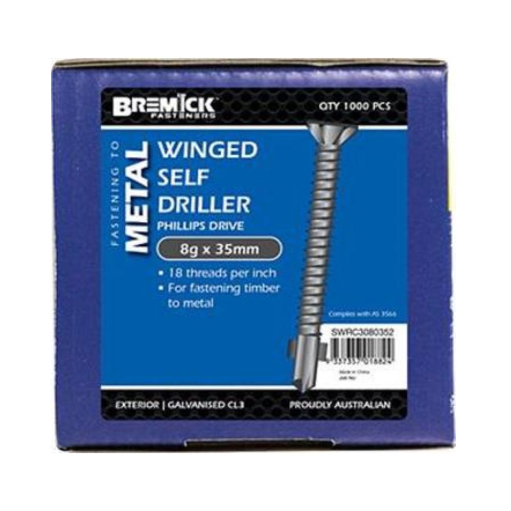 Bremick Screw Wing C3 - 8g &amp; 10g 35mm to 75mm