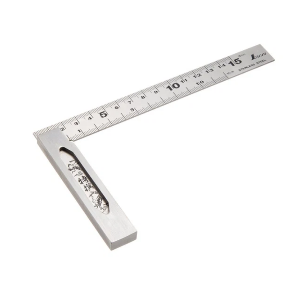 Shinwa Try Square 15cm Stainless Steel Metric
