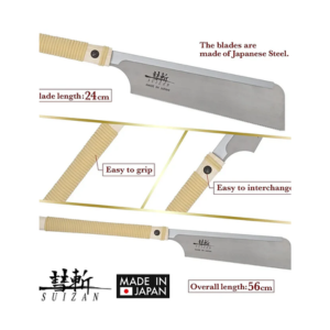 Suizan Japanese Hand Saw 9-1/2" Dozuki Dovetail Pull Saw