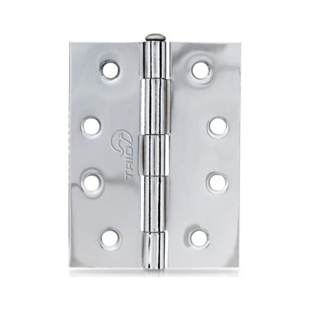 Trio Butt Hinge 100 x 75 x 1.6mm Loose Pin Chrome Plated