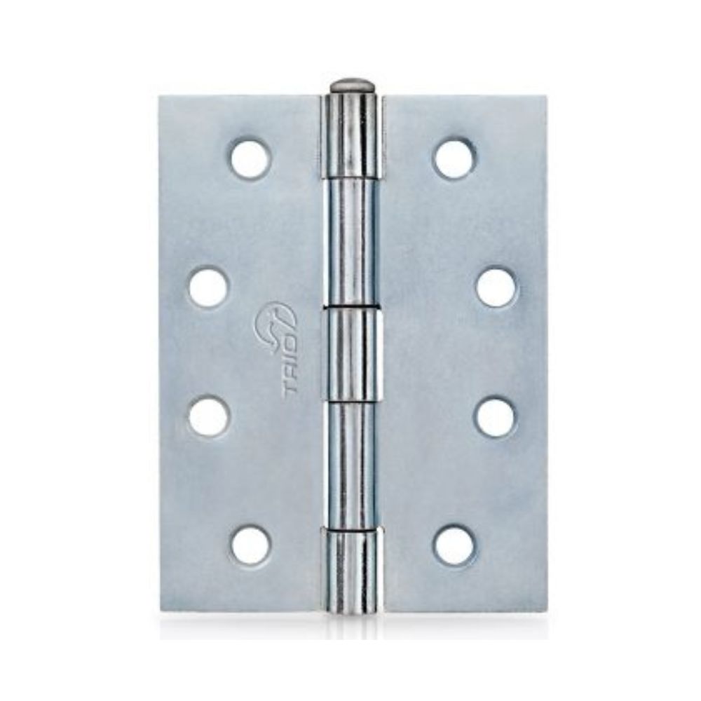 Trio Hinges Butt 100x75x1.6mm Loose and Fixed Pin Satin Chrome Stainless Steel Zinc Plated
