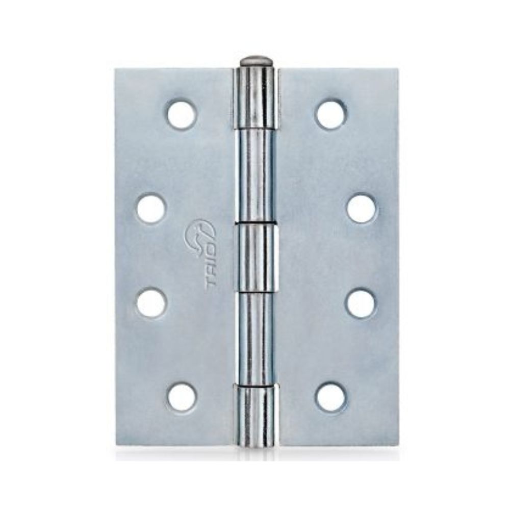 Trio Hinges Butt Satin Chrome Fixed Pin 100x75x1.6mm