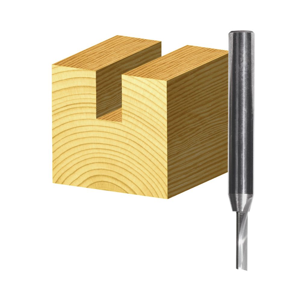 Carbitool Single Flute Straight Flute Solid Carbide Long Series End Mill