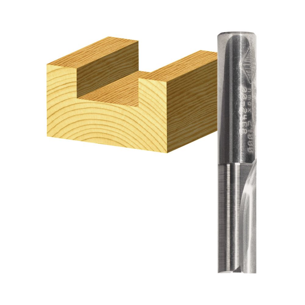 Carbitool 2 Flute Straight Flute Solid Carbide Cutter 6mm and 6.35mm - 1/4 SHK