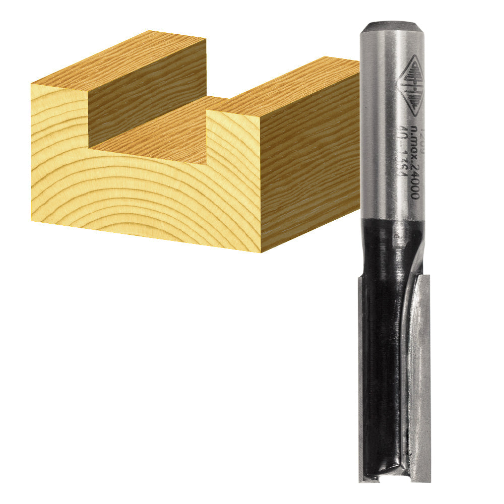Carbitool 2 Flute Carbide Tipped Straight Bit TCT Router Bit - 1/4&quot; Shank