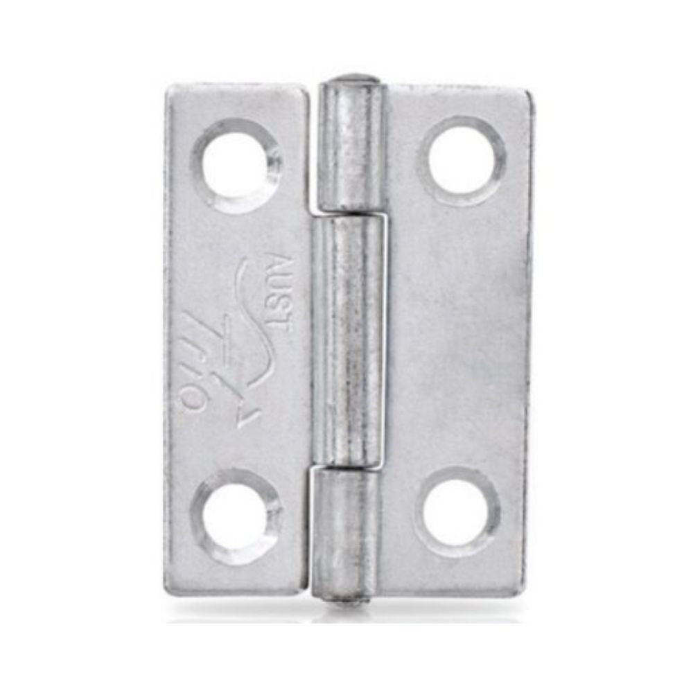 Trio Butt Hinge 50 x 40 x 1.2mm Fixed Pin Zinc Plated