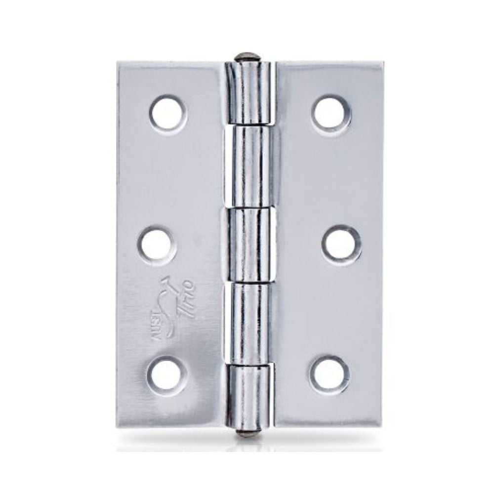 Trio Butt Hinge 70 x 50 x 1.6mm Loose Pin Chrome Plated