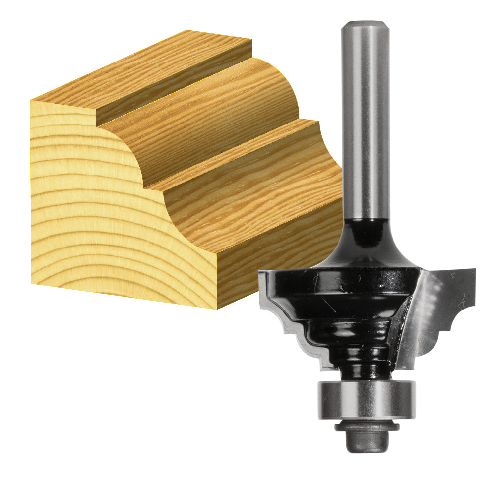 Carbitool 2 Flute Carbide Tipped Chamfering/Classical Bit with Bearing Guide