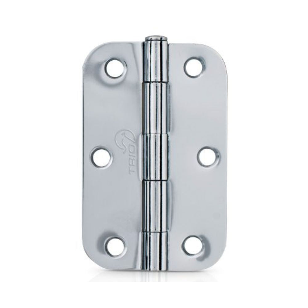 Trio Hinges Radius Chrome Plated Loose Pin 89x58x1.6mm