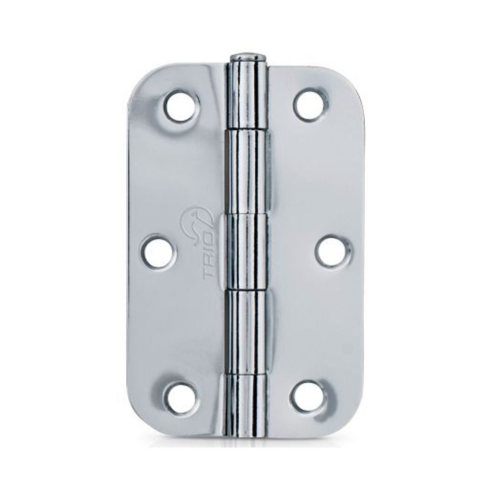 Trio Radius Butt Hinge 89 x 73 x 2.0mm Loose Pin Chrome Plated