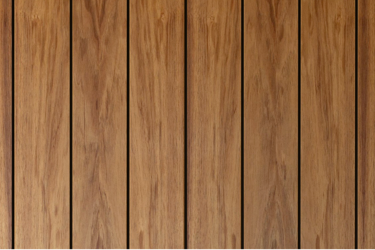 Touchwood Blackwood Veneer VJ Panelling on MDF Black